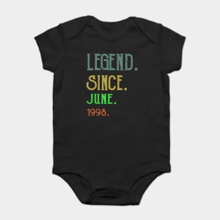 Legend Since June 1998 21th Birthday 21 Years Old Shirt Baby Bodysuit